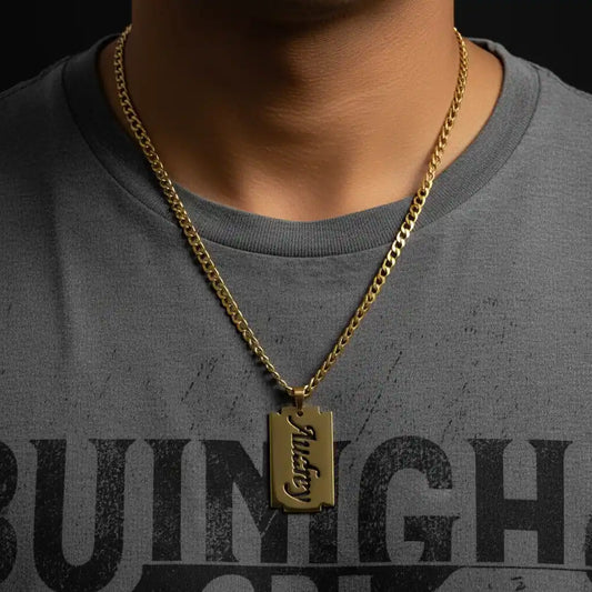 Personalized Name Necklace | Custom Engraved Titanium Steel | XNJewelry