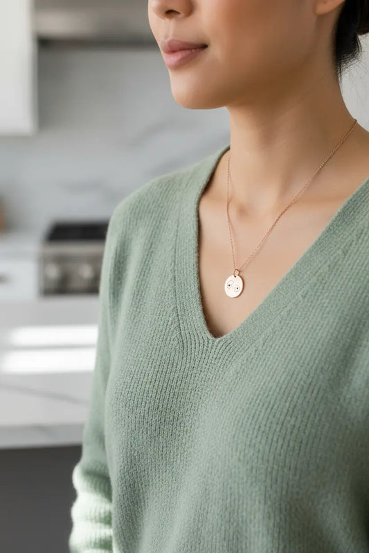 Custom Two Country Map Necklace | Personalized Long Distance Disc Pendant – XN Jewelry
