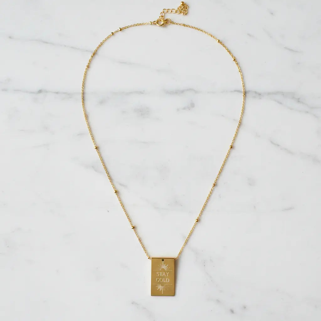 Custom Dog Tag Necklace | Engraved Titanium Steel | 18K Gold Silver Rose Gold | XN Jewelry