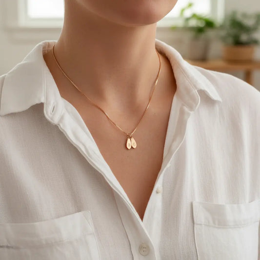 Custom Initial Charm Necklace | 1-4 Teardrop Letter Pendants | Personalized Gift for Her – XN Jewelry